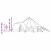 vidaXL Tenda Teepee com telhado Cinza e Laranja 600 x 600 x 347 cm