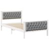 vidaXL Estrutura da Cama com cabeceira Cinzento-claro 100 x 200 cm