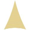 vidaXL Vela de Sombra 5 x 7 x 7 m HDPE Triangular Amarelo e Branco