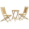 vidaXL 3 pcs conjunto de bistr&ocirc; em bambu