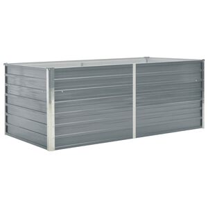 vidaXL Canteiro de jardim elevado 160x80x45cm a&ccedil;o galvanizado cinzento