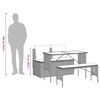 vidaXL 3 pcs conjunto de jantar p/ jardim com almofad&otilde;es vime PE bege