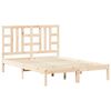 vidaXL Estrutura de cama casal 135x190 cm madeira maci&ccedil;a