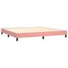 vidaXL Cama box spring c/ colch&atilde;o/LED 200x200 cm veludo rosa