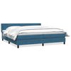 vidaXL Cama com molas/colch&atilde;o 180x210 cm veludo azul-escuro