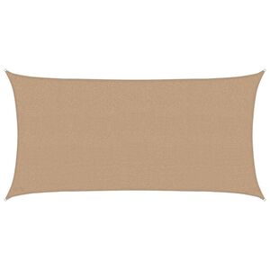 vidaXL Para-sol estilo vela 160 g/m&sup2; 2,5x5 m PEAD cinza-acastanhado