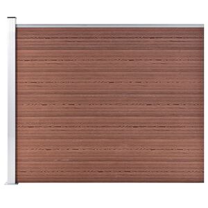 vidaXL Painel de cerca 175x146 cm WPC castanho