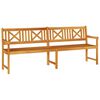 vidaXL Banco de exterior Natural 220 x 56 x 90 cm