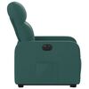 vidaXL Poltrona reclin&aacute;vel elevat&oacute;ria el&eacute;trica tecido verde-escuro