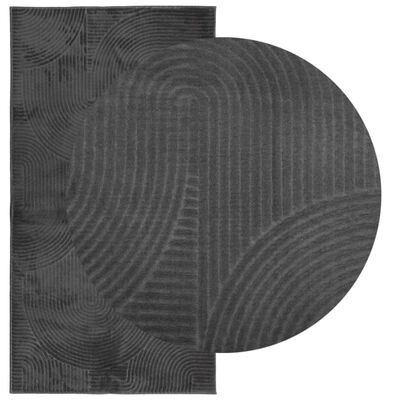 vidaXL Tapete de pelo curto IZA visual escandinavo 80x150 cm antracite