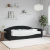 vidaXL Sof&aacute;-cama com colch&atilde;o 90x200 cm veludo preto