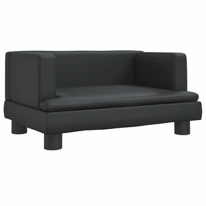 vidaXL Cama para c&atilde;es 60x40x30 cm couro artificial preto