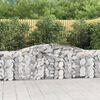 vidaXL Cestos gabi&atilde;o arqueados 25 pcs 400x30x100/120 ferro galvanizado