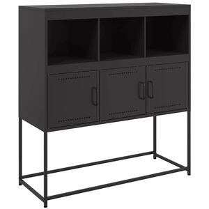 vidaXL Aparador 100,5x39x107 cm a&ccedil;o preto