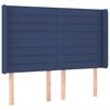 vidaXL Cama box spring c/ colch&atilde;o e LED 140x200 cm tecido azul