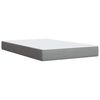vidaXL Cama boxspring com colch&atilde;o 120x190 cm tecido cinzento-claro