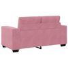vidaXL Conjunto de Sof&aacute;s 3 pcs Rosa 221 x 80 x 80 cm Veludo