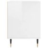 vidaXL Mesa de cabeceira 40x35x50cm derivados madeira branco brilhante