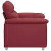 vidaXL Poltrona 100x81x84 cm couro artificial vermelho tinto