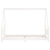 vidaXL Estrutura de cama infantil 90x200 cm pinho maci&ccedil;o branco
