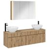 vidaXL Conjunto de Arm&aacute;rios para Banheiro 4 pcs Carvalho Arttisan