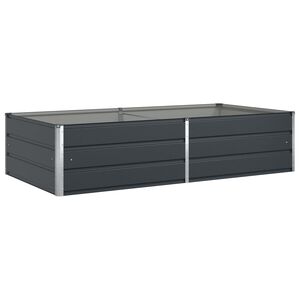 vidaXL Floreira Antracite 195 x 100 x 45 cm A&ccedil;o Galvanizado