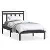 vidaXL Estrutura cama solteiro 90x200 cm pinho maci&ccedil;o cinzento