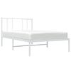 vidaXL Estrutura de cama sem colch&atilde;o com cabeceira 75x190 cm branco