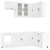 vidaXL Unidade de Cozinha PORTO 8 unid. Branco Brilhante