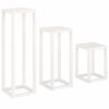 vidaXL 3 pcs conjunto de suporte plantas pinho maciço branco