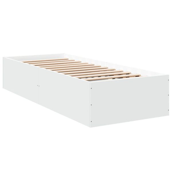 vidaXL Estrutura de cama 90x200 cm derivados de madeira branco