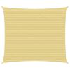 vidaXL Vela de Sombra 6 x 7 m HDPE Retangular Amarelo e Branco