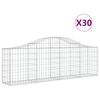 vidaXL Cestos gabi&atilde;o arqueados 30pcs 200x30x60/80 cm ferro galvanizado