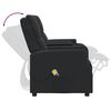 vidaXL Poltrona massagens 2 lug. reclin. suporte copo couro art. preto