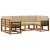 vidaXL Conjunto de Sof&aacute;s para Exterior 6 pcs Natural e Bege