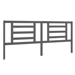vidaXL Cabeceira de cama 206x4x100 cm pinho maci&ccedil;o cinzento