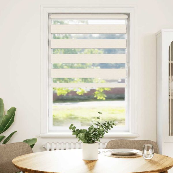 vidaXL Cortina de zebra 90x150 cm largura do tecido 85,9 cm poli&eacute;ster