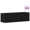 vidaXL Conjunto de m&oacute;vel de TV 4 pcs Carvalho Preto 100 x 30 x 30 cm