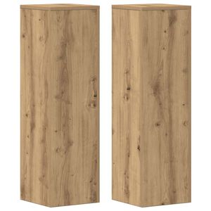 vidaXL Suportes p/ plantas 2 pcs 25x25x80 cm derivados de madeira