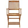 vidaXL 5 pcs conjunto dobr&aacute;vel de jantar p/ jardim ac&aacute;cia maci&ccedil;a