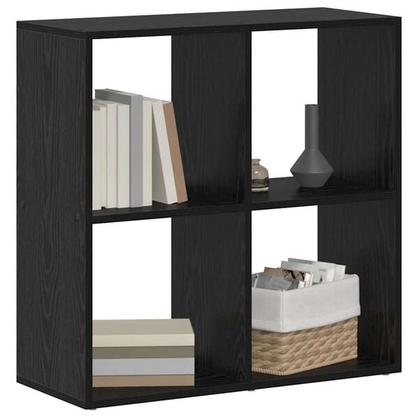 vidaXL Gabinete de Livros Carvalho Preto 69,5 x 29 x 69,5 cm