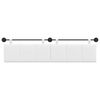 vidaXL Cabeceira Suspensa Riscas Branco 210 x 55 x 5 cm tecido