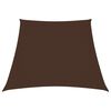 vidaXL Para-sol estilo vela tecido oxford trap&eacute;zio 2/4x3 m castanho