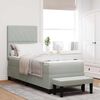 vidaXL Cama Box com colchão Cinzento-claro 80 x 200 cm Veludo