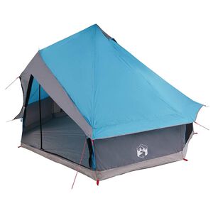 vidaXL Barraca Tipi com telhado Azul 400 x 346 x 250 cm tafet&aacute;