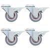 vidaXL Rodas girat&oacute;rias com furo e trav&otilde;es duplos 4 pcs 50 mm