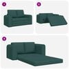 vidaXL Sof&aacute;-Cama 60cm Verde Escuro tecido