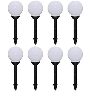 vidaXL Candeeiros de exterior 8 pcs LED 15 cm com estacas de enterrar