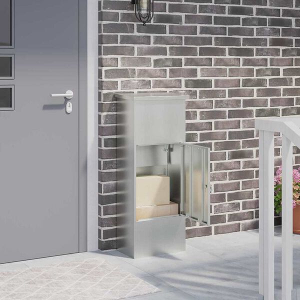 vidaXL Caixa para entrega de pacotes Preto 44,5 x 29 x 110,5 cm