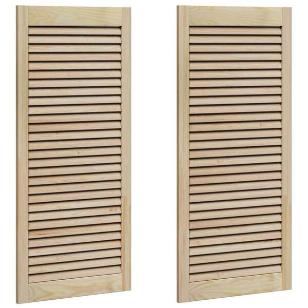 vidaXL Porta de Arm&aacute;rio com porta 2 pcs Natural 49,5 x 2,1 x 110 cm